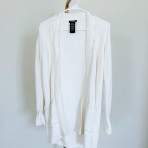 Max & Mia White Cream Cotton Cardigan